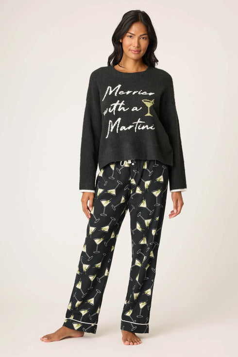Pj Salvage Merrier With A Martini Snuggle Sweater
